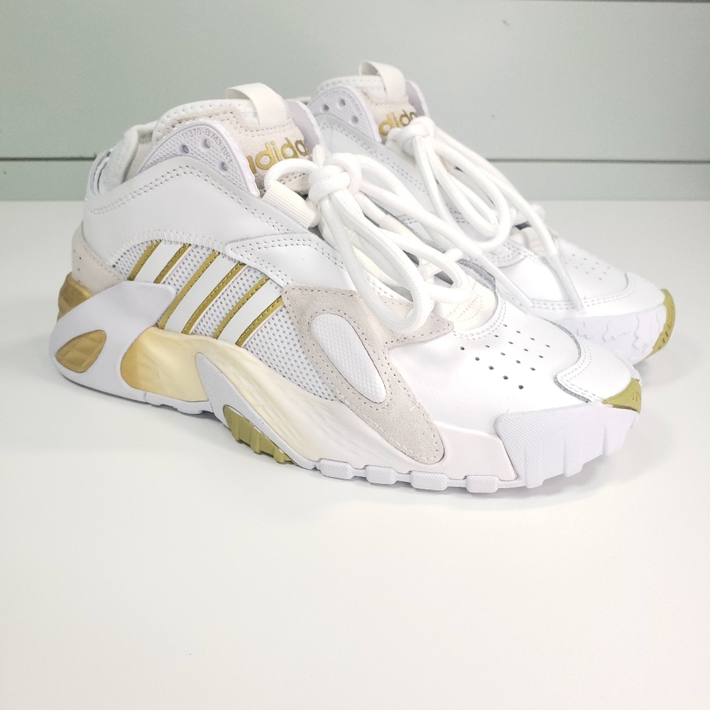 ADIDAS STREETBALL W FV4852 White Gold shoes sneakers Women 5.5 Youth 4Y - Picture 1 of 12